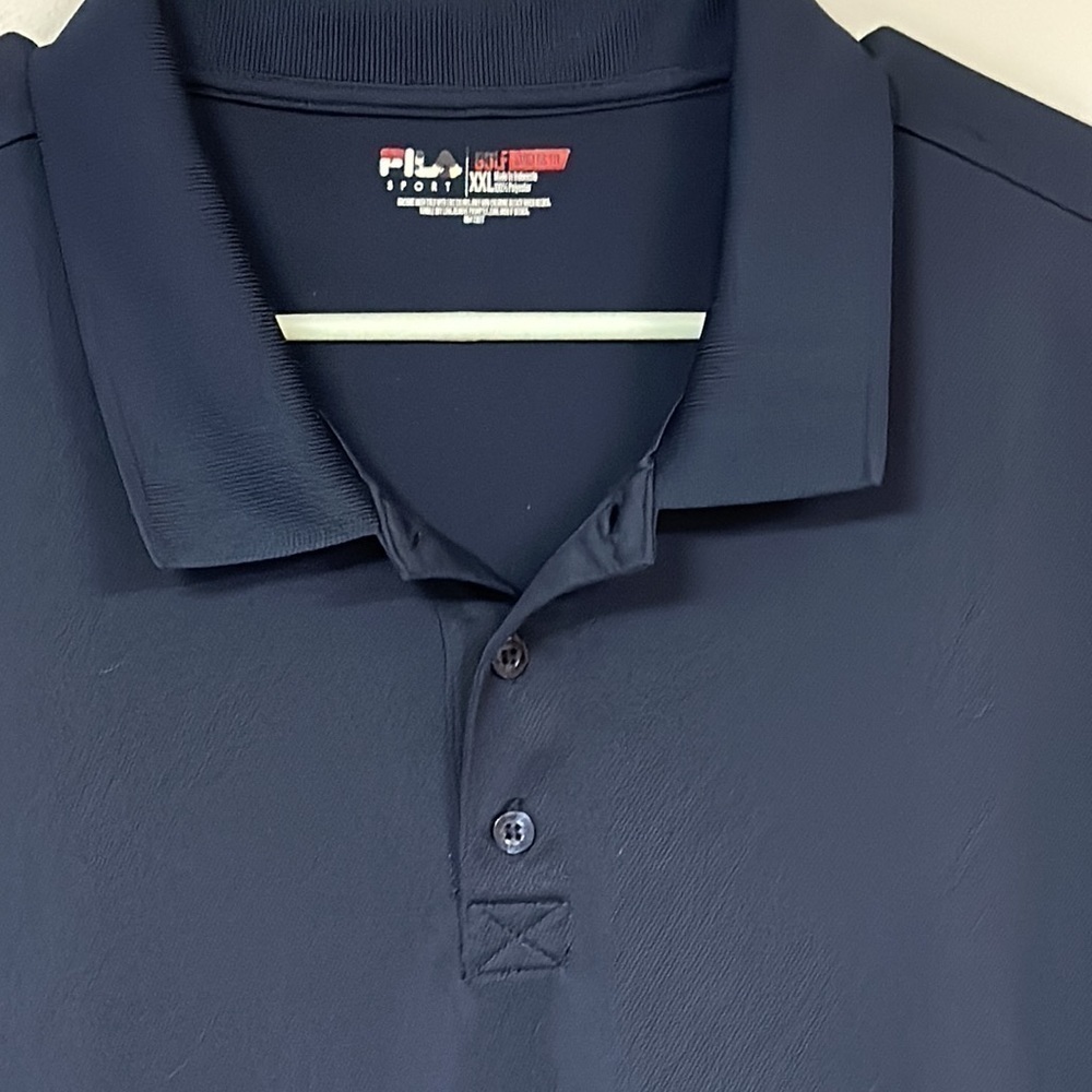 Fila Sport Golf Athletic Fit Polo Shirt, Navy Blue LIKE NEW!, XXL